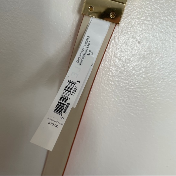 Cole Haan Leather Pink Tan Reversible Belt Medium - Picture 9 of 9